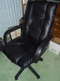 black leather executive chair