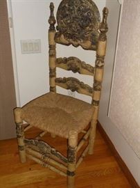 Ornate hand carved chair