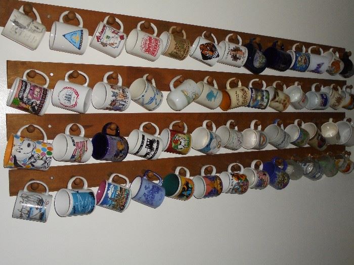 Over 100 coffee mugs