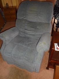 1 of 2 matching  blue recliners  great condition