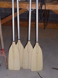 4 rafting oars