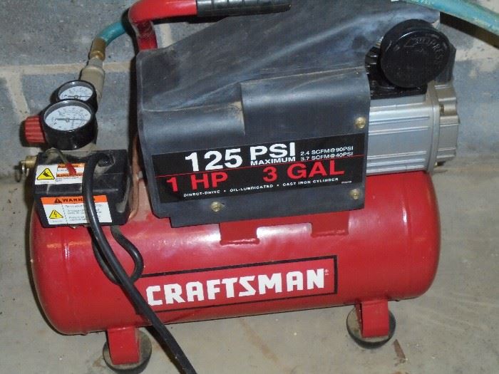Craftsman 3 gal 1 hp 125 psi compressor