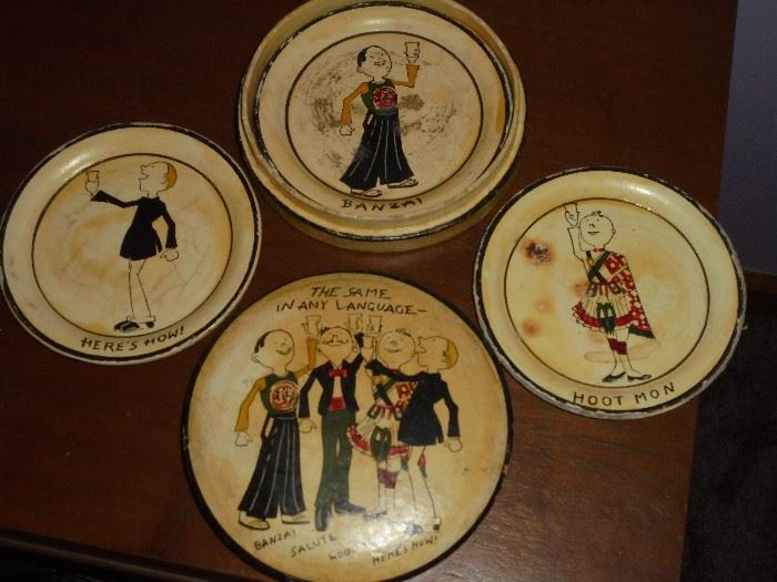 The same in any language set of coasters  Vintage