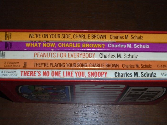 Peanuts paperback books in binder