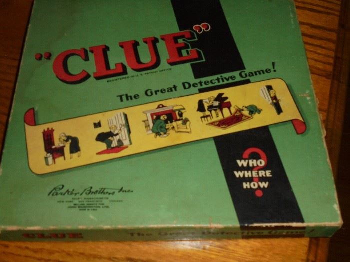 Vintage 1949 'Clue Game' complete w/board