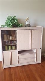 $30   Light wood media cabinet