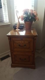 $45  Oak filing cabinet with key