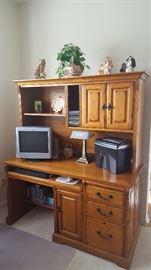 $150  Oak desk with hutch
