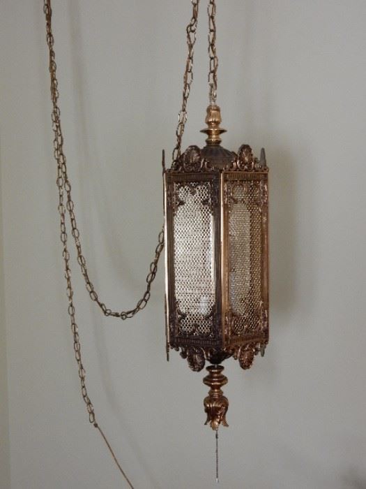 Pendant or Hanging Lamp - Hollywood Regency Style