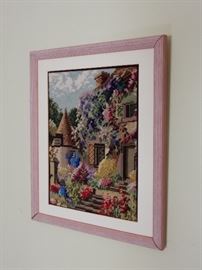 Framed Needlepoint Picture