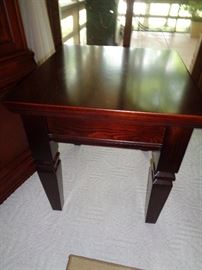 pair of these tables w/drawer & matching coffee table