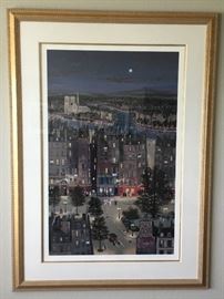 Serigraph ~Paris La Nuit~ , signed Michel Delacroix numbered CXCIII/CC (w/COA)