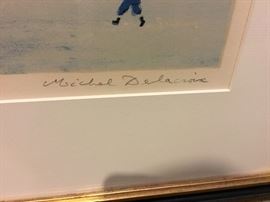 Lithograph ~Place des Vosges~ signed Michel Delacroix