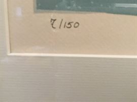 Lithograph ~Hotel de la Comete~ numbered 7/150