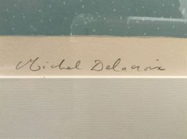 Lithograph ~Hotel de la Comete~ signed Michel Delacroix