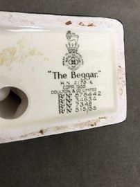 Stamp on bottom of Beggar figurine