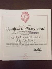 COA La Pointe du Vert Galant et la Pont Neuf - #AP303