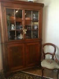 Antique corner cupboard