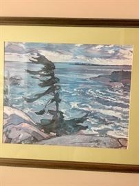One of the prints from an artist of the Canadian Group of 7