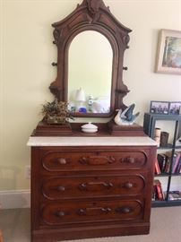 Antique marble top dresser