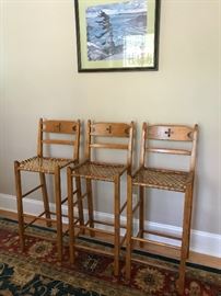 There are 3 matching barstools