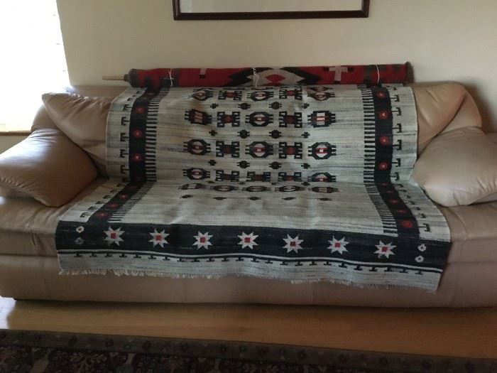 Native Rug,  Navajo Chief's  Red Blanket (rolled)