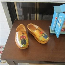Painted wooden shoes