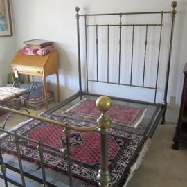 Antique brass bed, double size, a real beauty