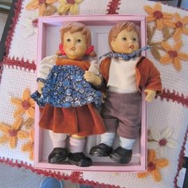 Old German Hummel-style porcelain dolls 