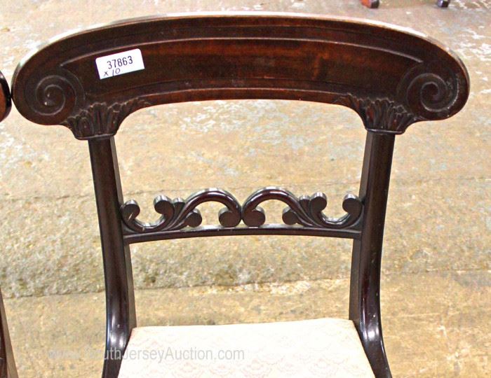ANTIQUE “Set of 10” Solid Mahogany Dining Room Empire Chairs
Located Inside – Auction Estimate $300-$600
