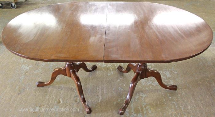 SOLID Mahogany Oval Dining Room Table with 3 Leaves by “Henkel Harris Furniture”
Located Inside – Auction Estimate $200-$600
