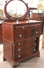 ANTIQUE Burl Mahogany Empire High Chest with Mirror
Located Inside – Auction Estimate $200-$400
