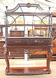 Contemporary Carved Mahogany Bakers Rack by “Lexington Furniture”
Located Inside – Auction Estimate $200-$400
