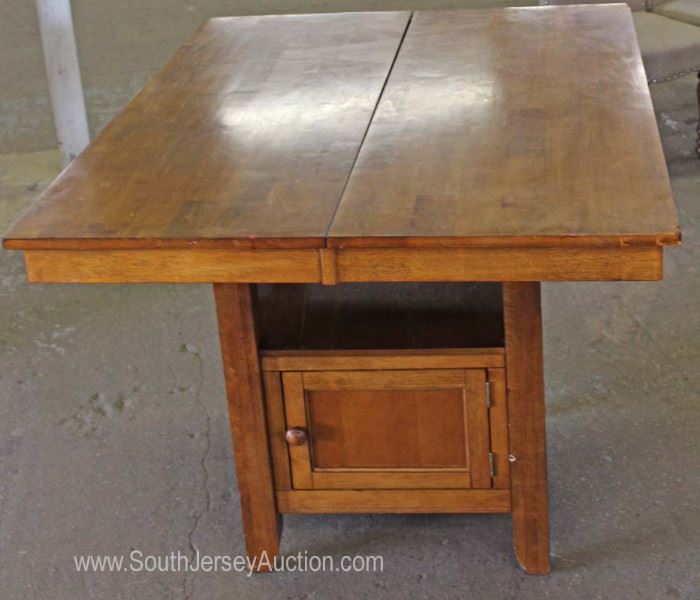 5 Piece Contemporary Mahogany Pub Style High Top Kitchen Table with 2 Storing Leaves for nice large Dining or Banquet Style Family Meals and 4 Stools
Located Inside – Auction Estimate $200-400
