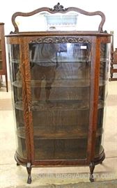 ANTIQUE Oak Curve Glass China with Fancy Mirror Back
Located Inside- Auction Estimate $200-$400
