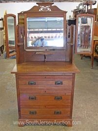ANTIQUE Mahogany Washstand with Tri Section Mirror
Located Inside – Auction Estimate $100-$300
