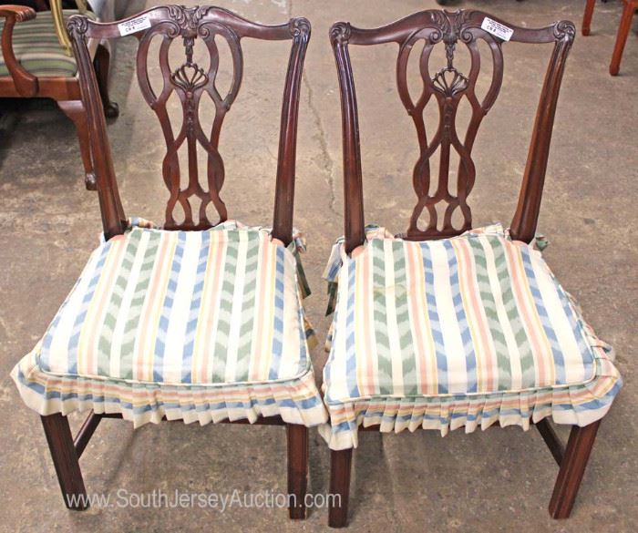 “Set of 6” SOLID Mahogany Chippendale Style Dining Room Chairs
Located Inside – Auction Estimate $100-$300
