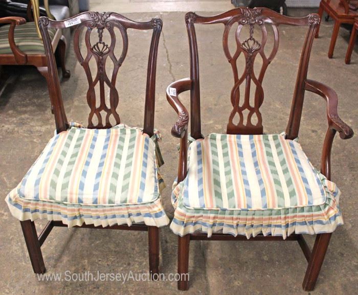 “Set of 6” SOLID Mahogany Chippendale Style Dining Room Chairs
Located Inside – Auction Estimate $100-$300
