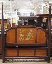 Asian Decorated Mahogany 4 Poster Queen Size Bed
Located Inside – Auction Estimate $200-$400
