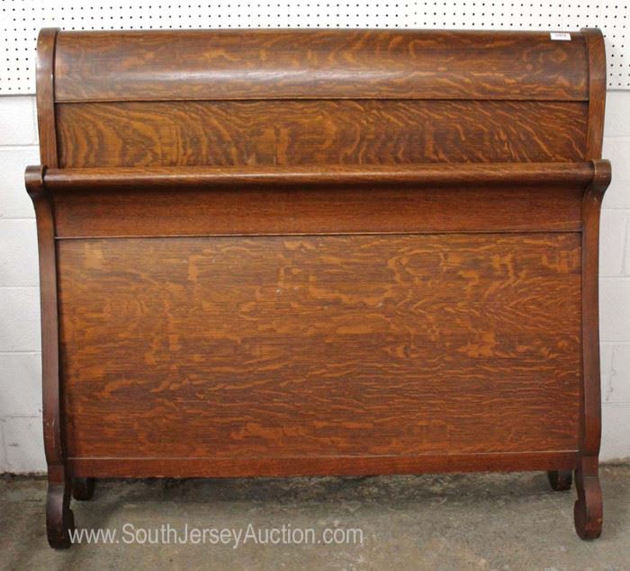 ANTIQUE Quartersawn Oak Full Size Sleigh Bed
Located Inside – Auction Estimate $200-$400
