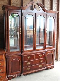 2 Piece Solid Cherry 4 Drawer China Cabinet by “Thomasville Furniture”
Located Inside – Auction Estimate $100-$300
