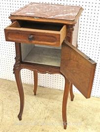 ANTIQUE Mahogany French Marble Top Chamber Stand
Located Inside – Auction Estimate $200-$400
