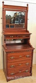 ANTIQUE  R A R E  MODEL Fancy Victorian Butlers Chest with Mirror and Pull Out Tray Original Finish
Located Inside – Auction Estimate $300-$600

