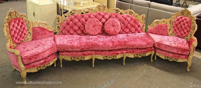 VINTAGE Italian Highly Carved and Ornate 3 Piece Sectional Sofa Set Union made New York
Located Inside – Auction Estimate $200-$400
