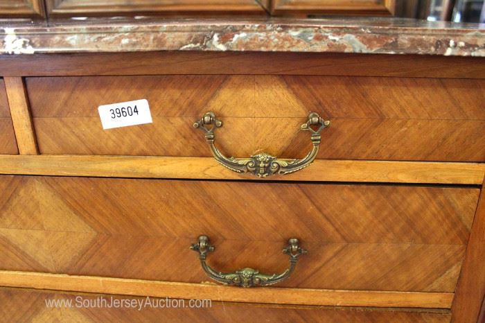 ANTIQUE French Continental Fancy Marble Top Dresser with Tri Fold Mirror
Located Inside – Auction Estimate $300-$600

