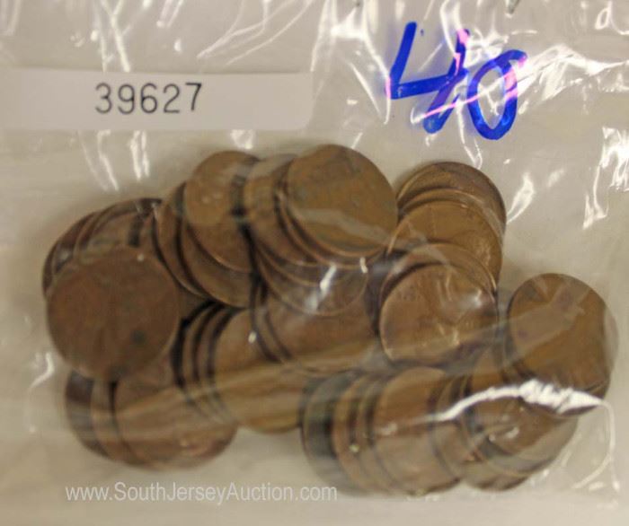 40 Mixed Date Wheat Pennies
Located Inside – Auction Estimate $5-$15

