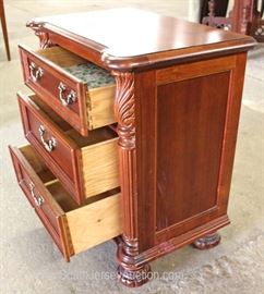 Contemporary Mahogany 3 Drawer Bedside Stand
Located Inside – Auction Estimate $50-$100
