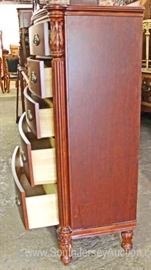 Contemporary Mahogany 5 Drawer High Chest and Low Chest by “Pulaski Furniture”
Located Inside – Auction Estimate $200-$600
