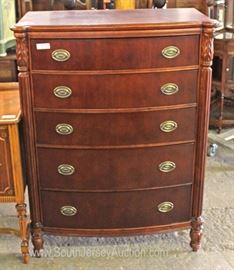 Contemporary Mahogany 5 Drawer High Chest and Low Chest by “Pulaski Furniture”
Located Inside – Auction Estimate $200-$600
