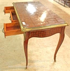 QUALITY Bronze Mounted French Writing Desk with Parquet Top and Custom Glass Top
Located Inside – Auction Estimate $300-$600

